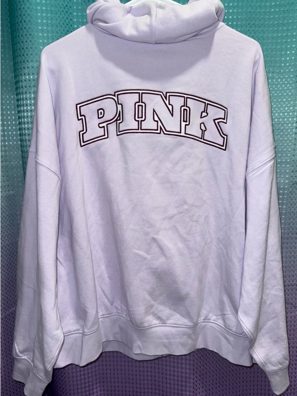 NWT Victoria’s Secret VS PINK XXL Light Purple Full Zip Campus Hoodie
